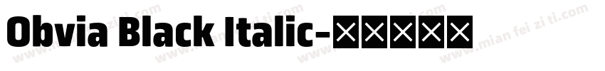 Obvia Black Italic字体转换